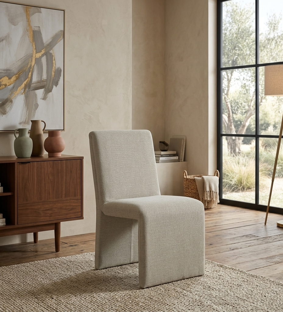 Vik Slipper Dining Chair - Linen Denmark Home