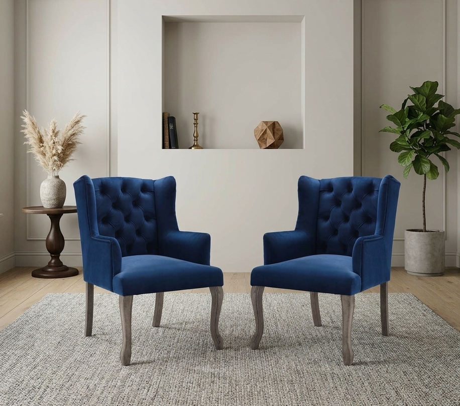Montclair Dining Armchair Set  - Navy Denmark Home