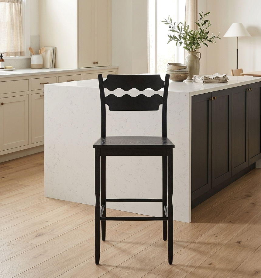 Kne Bar Stool - Black Denmark Home