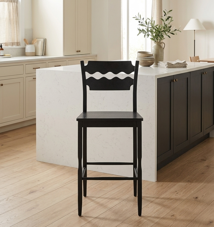 Kne Bar Stool - Black Denmark Home