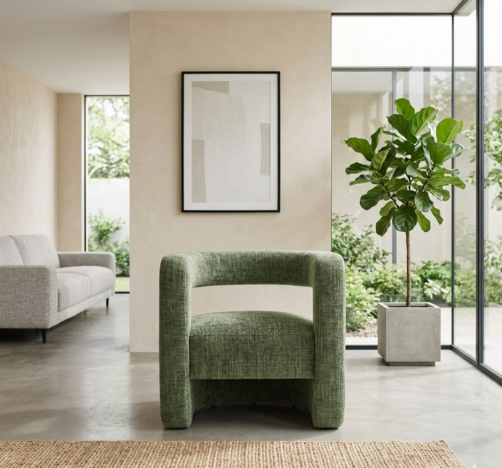 Hygra Chenille Accent Chair-Basil Denmark Home