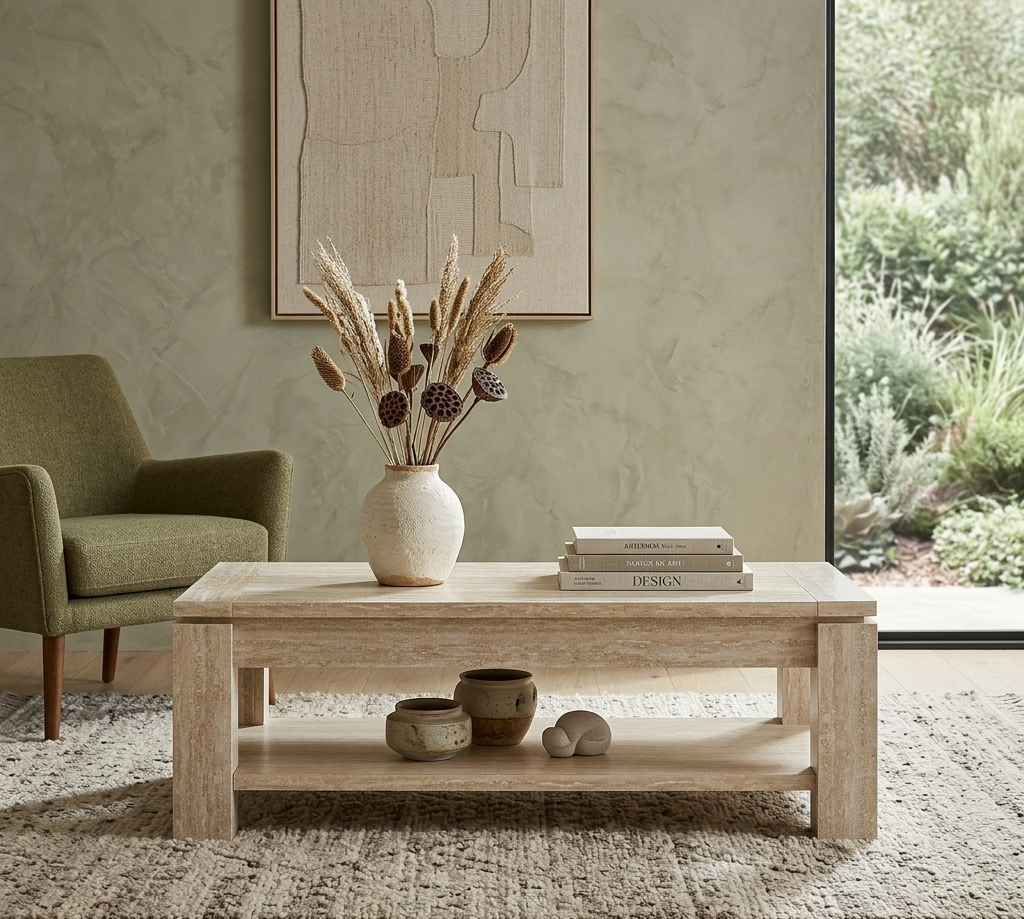 Terravia Coffee Table – Travertine