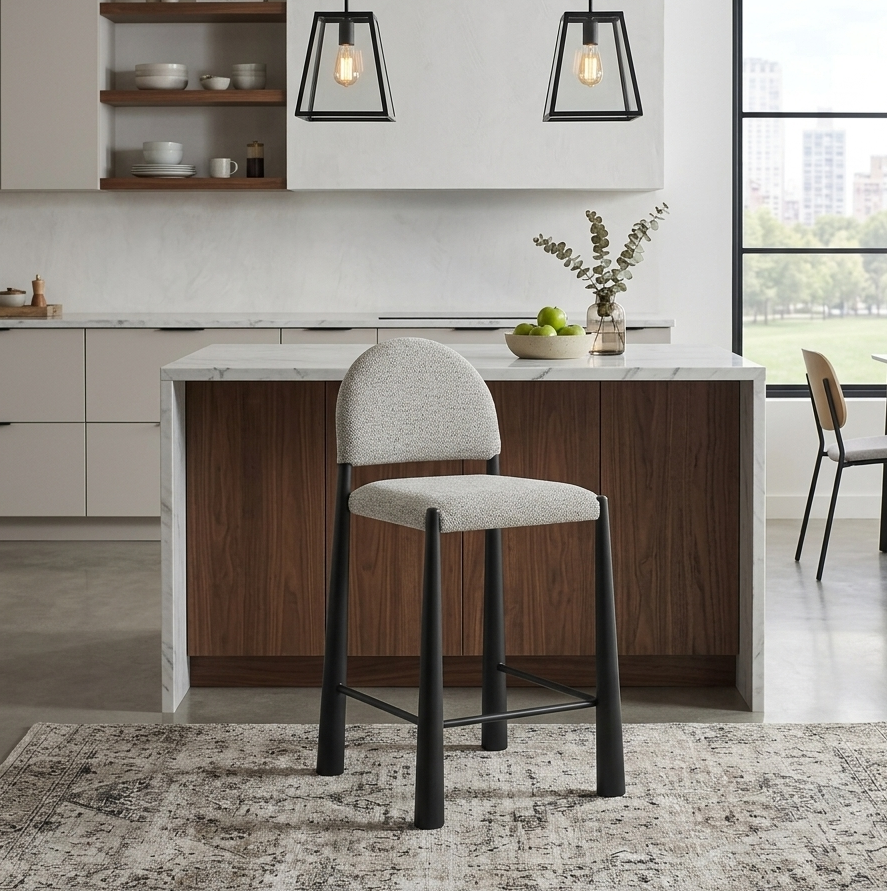 Veloré Counter Stool - Black Camel Denmark Home