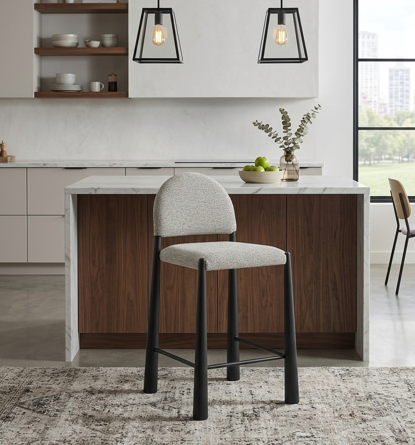 Veloré Counter Stool - Black Cream Denmark Home