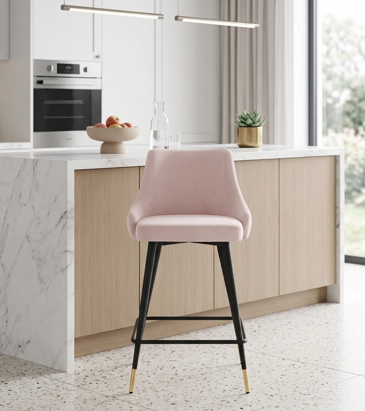 Bella Counter Stool - Pink Denmark Home