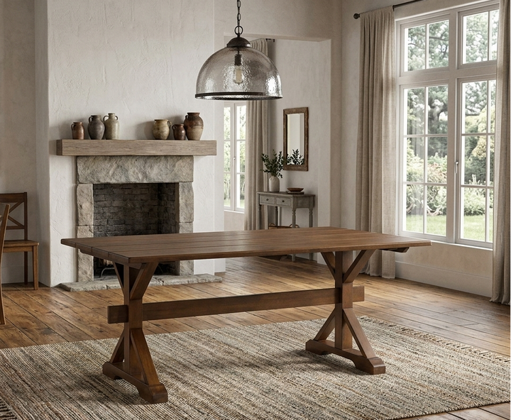 Bark Rectangular Dining Table 71" - Walnut Denmark Home