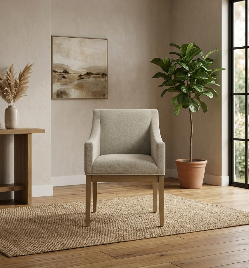 Elevare Dining Armchair - Linen Natural Denmark Home