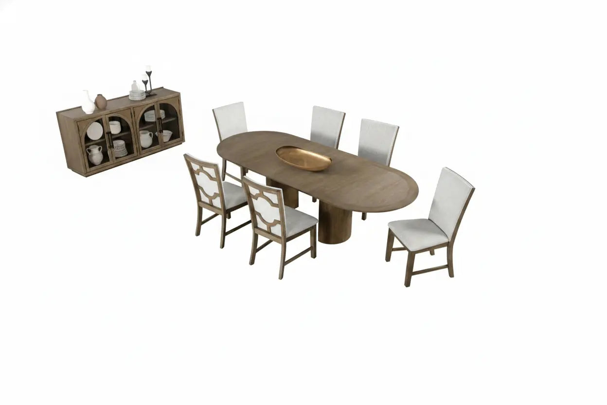 Fjor 7-Piece Extendable Dining Set – Oak Denmark Home