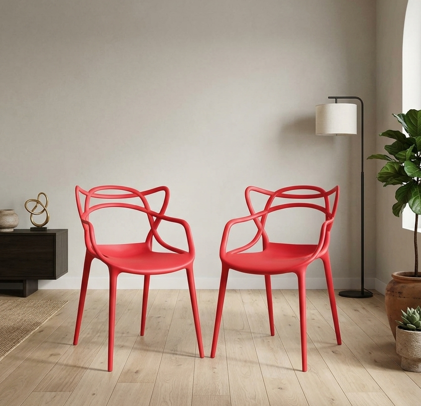 Virello Dining Chair Set - Red Denmark Home