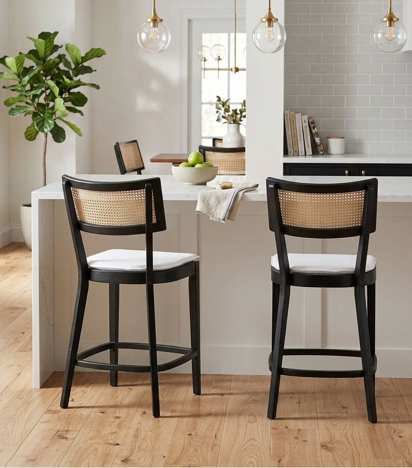 Fernholt Counter Stool Set - Black White Denmark Home