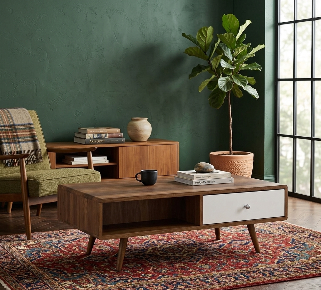 Koru Coffee Table – walnut white