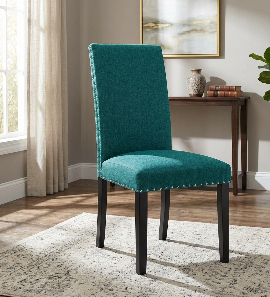 Form Upholstered Dining Chair - Teal Denmark Home