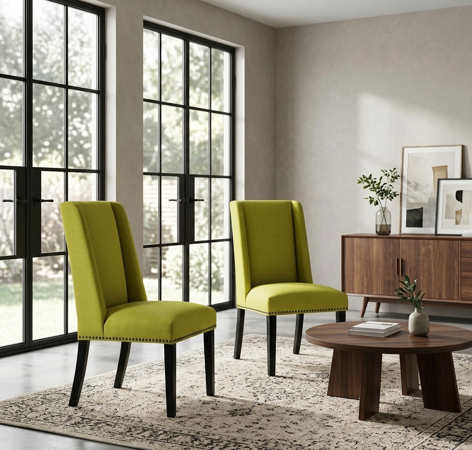 Mythos Upholstered Dining Side Chair - Wheatgrass Denmark Home