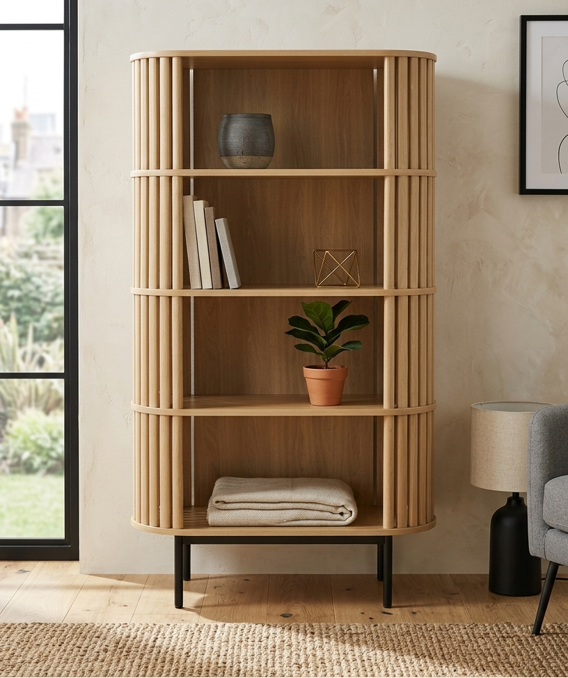 Kavren 3 Tier Display Bookcase - Oak Denmark Home