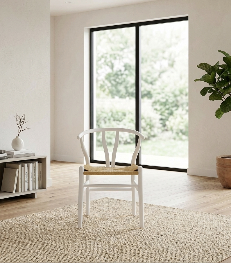 Kalvind Rope Dining Chair - White Denmark Home