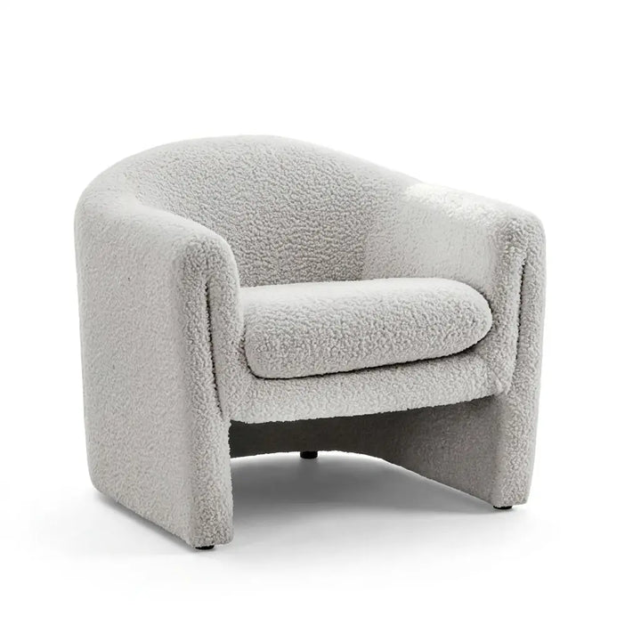 Basis Accent Chair – White Boucle Denmark Home