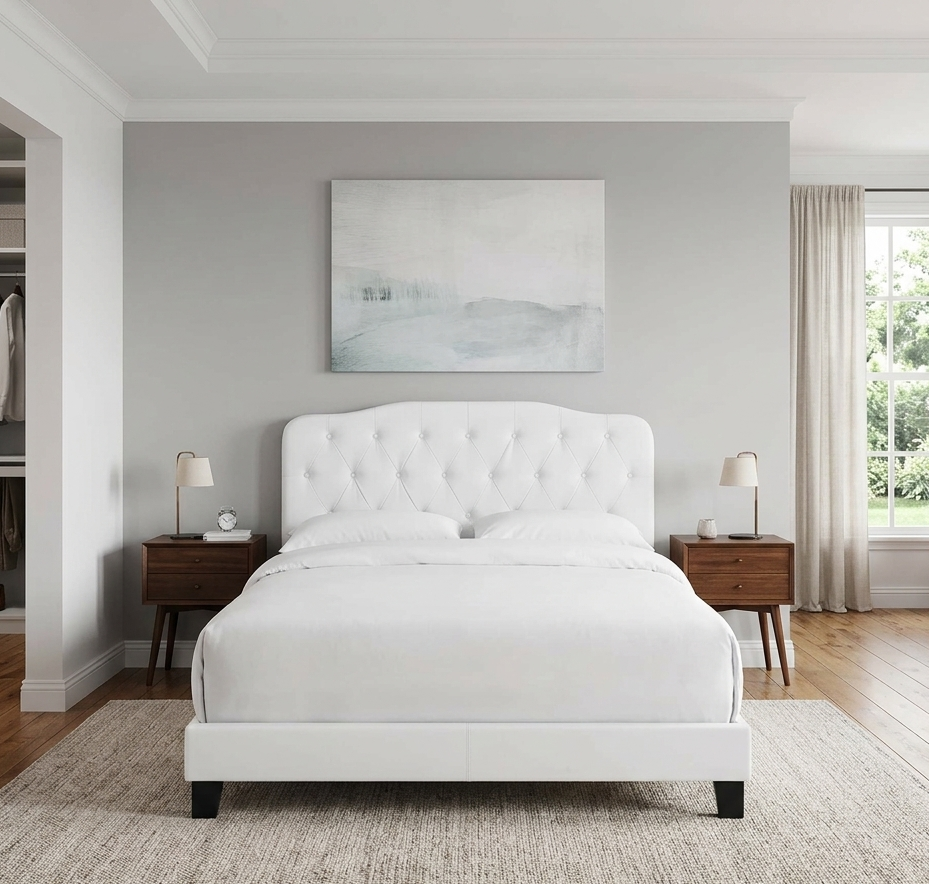 Zito King Bed – White Denmark Home
