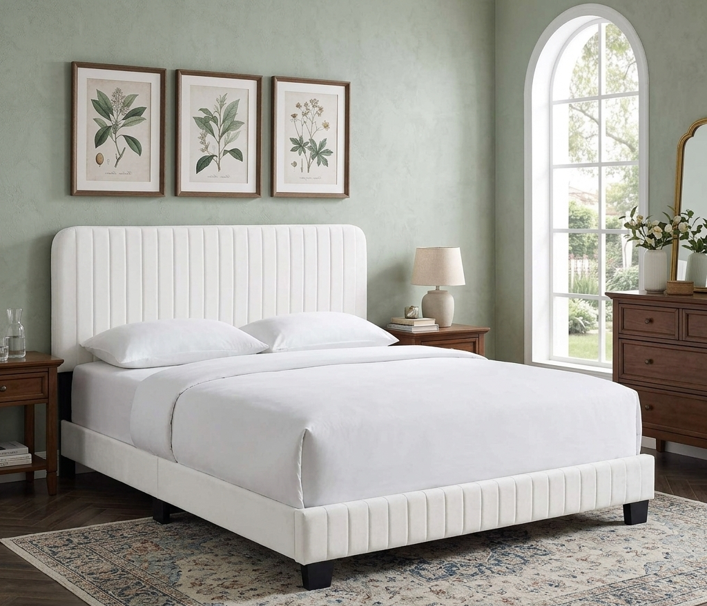 Yiva Queen Bed - White Denmark Home