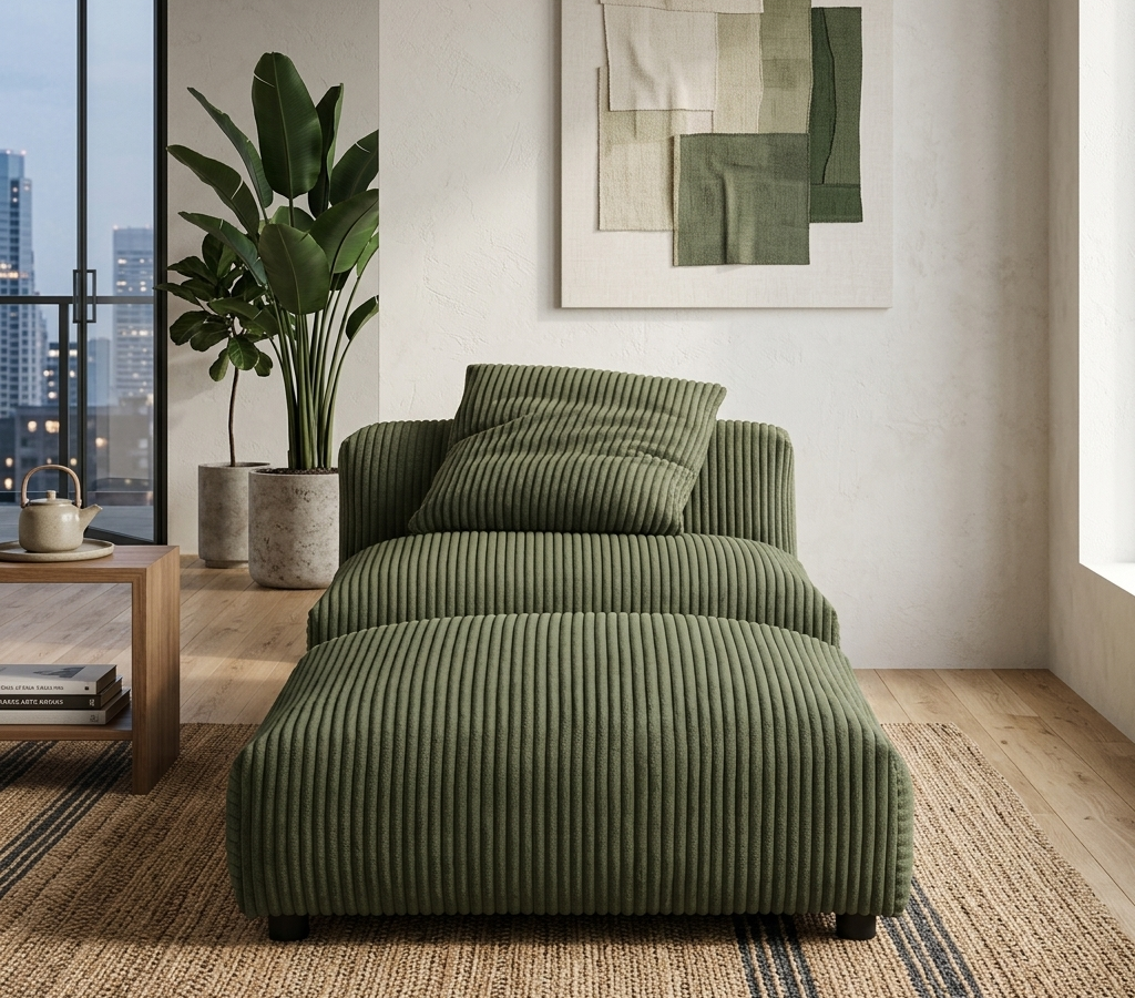 Lumi Modular Armless Chair and Ottoman Set – Fern Denmark Home