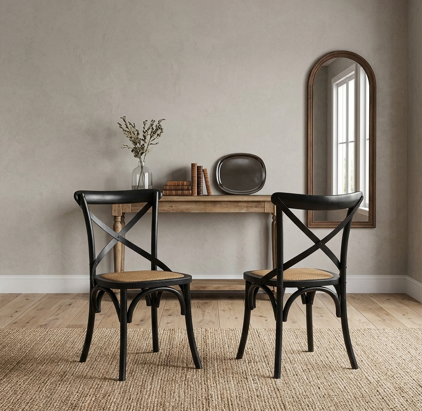 Bramwell Rattan Dining Chair - Black Denmark Home