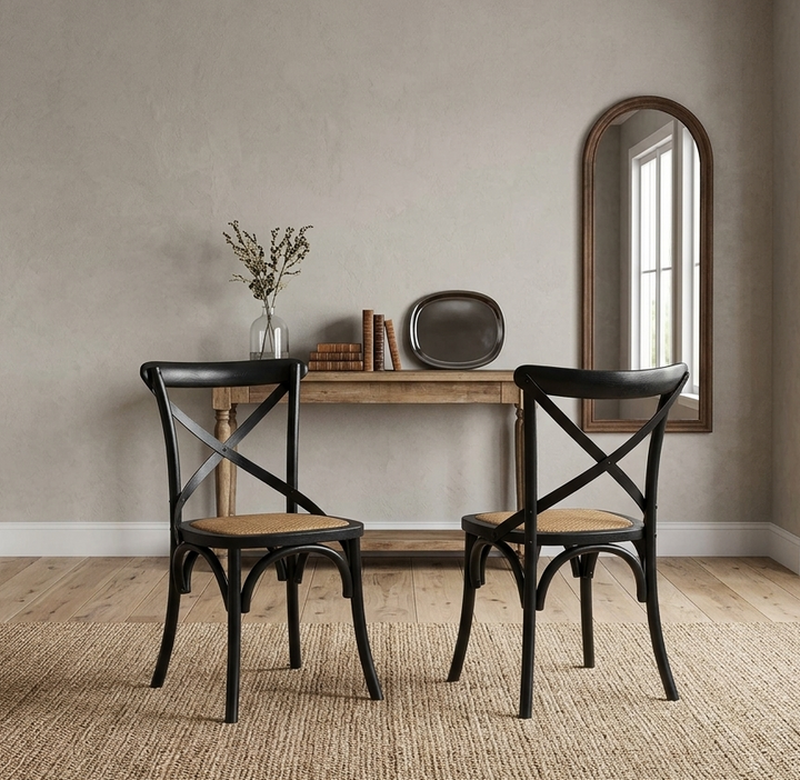 Bramwell Rattan Dining Chair - Black Denmark Home
