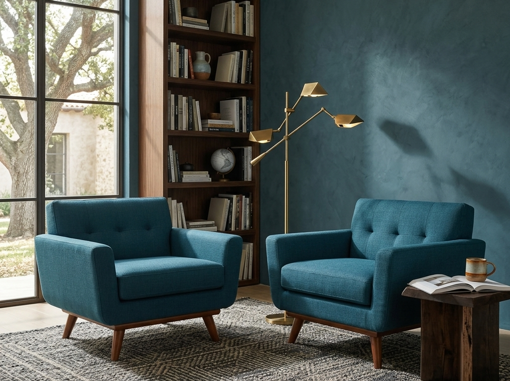 Koti Button-Tufted Accent Armchair Set of 2  – Azure Denmark Home