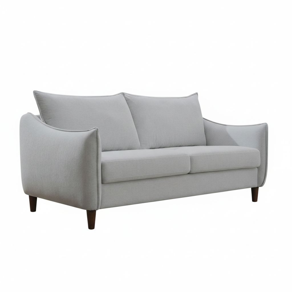 Elinor Loveseat – Light Gray Chenille