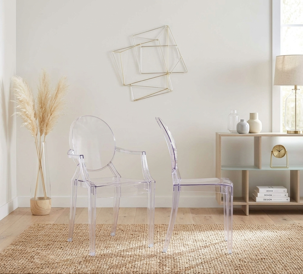 Lucien Arm Dining Chair Set - Clear Denmark Home