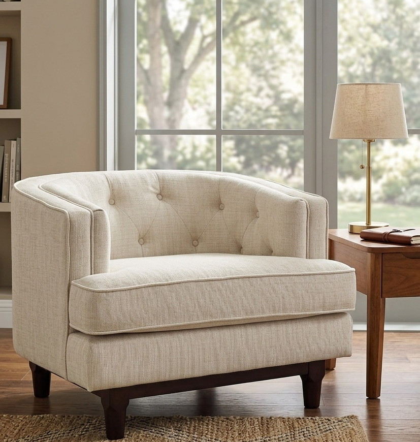 Turf Tufted Armchair - Beige Denmark Home