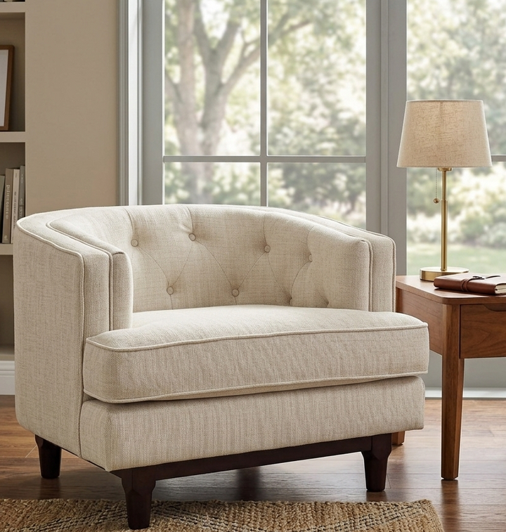 Turf Tufted Armchair - Beige Denmark Home