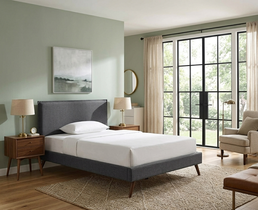 Brekker Twin Platform Bed – Gray Denmark Home