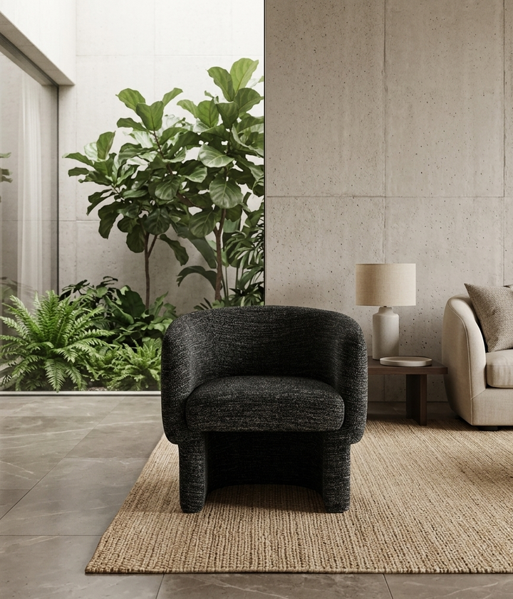 Aurelle Accent Chair – Charcoal Denmark Home