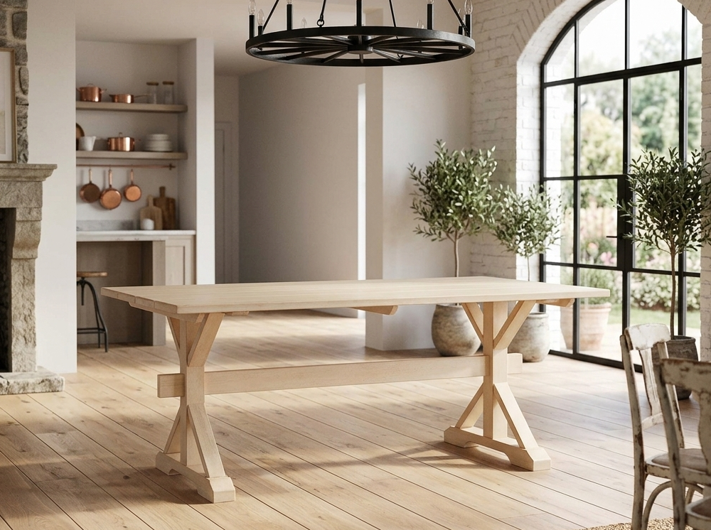 Bark Rectangular Dining Table 71" - Natural Denmark Home