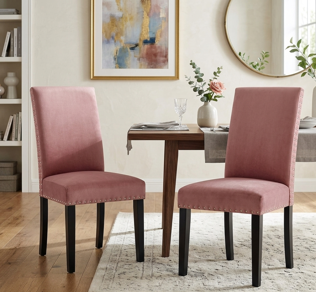 Form Performance Velvet Dining Chair - Dusty Rose Denmark Home