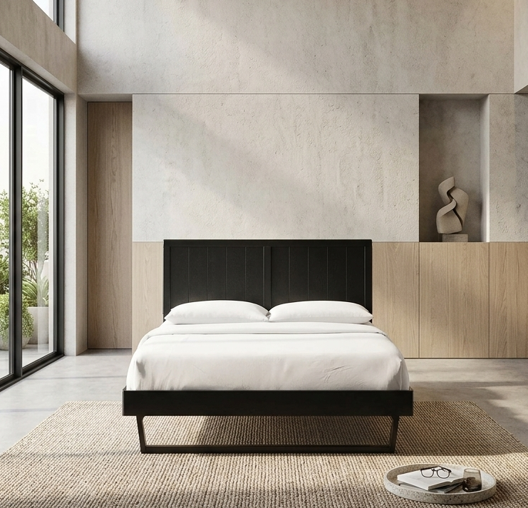 Hale Full Platform Bed – Black Denmark Home