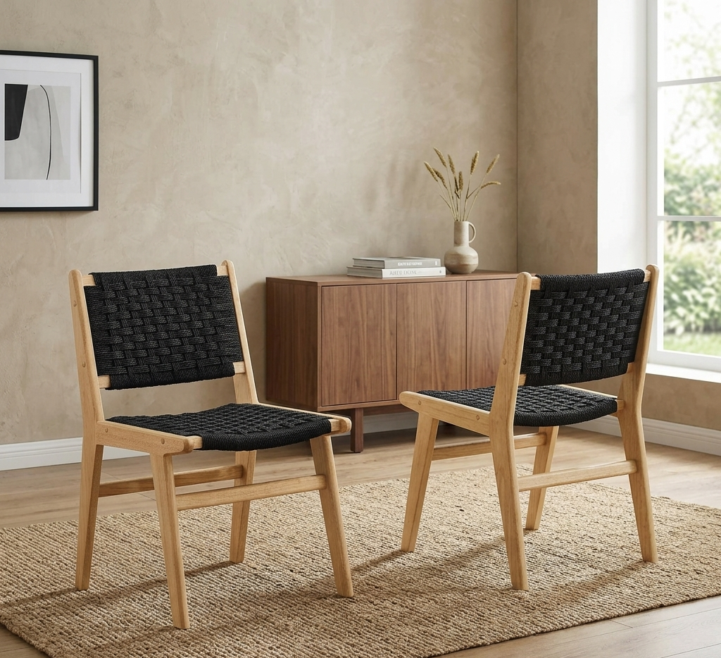 Tarn Dining Chair Set - Natural Black Denmark Home