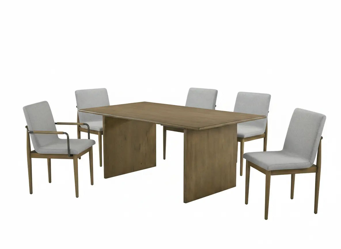 Ansel Dining Table – Natural Tone with Upholstered Chairs Denmark Home