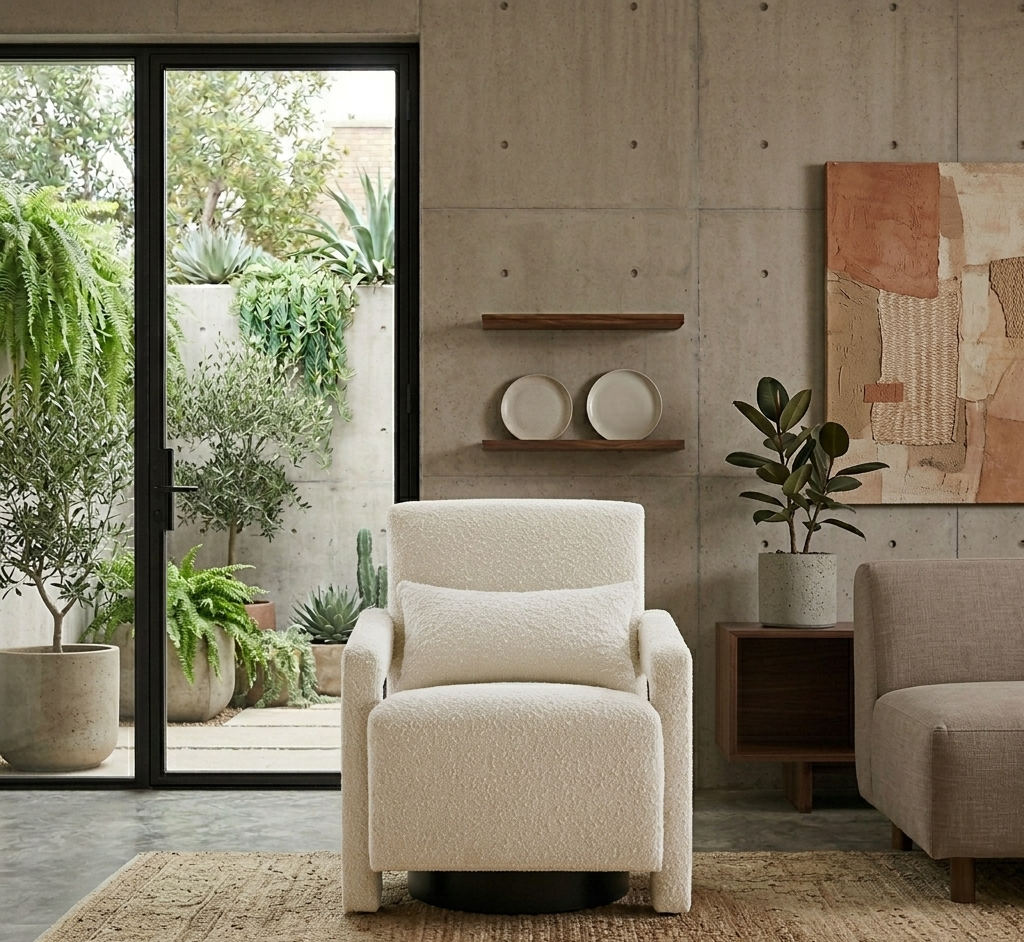 Solvane Accent Armchair-Ivory Denmark Home