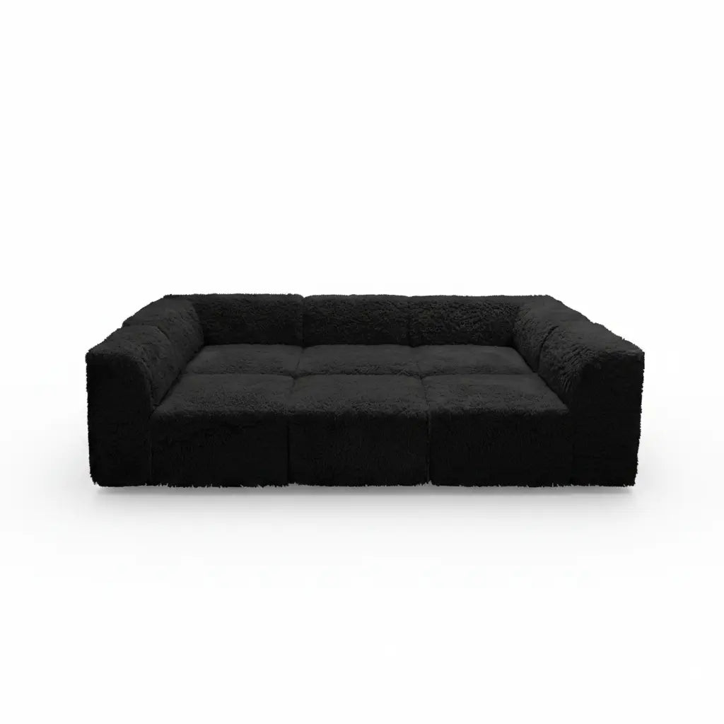 Riff Daybed – Black Faux Fur with Compressed Foam Denmark Home
