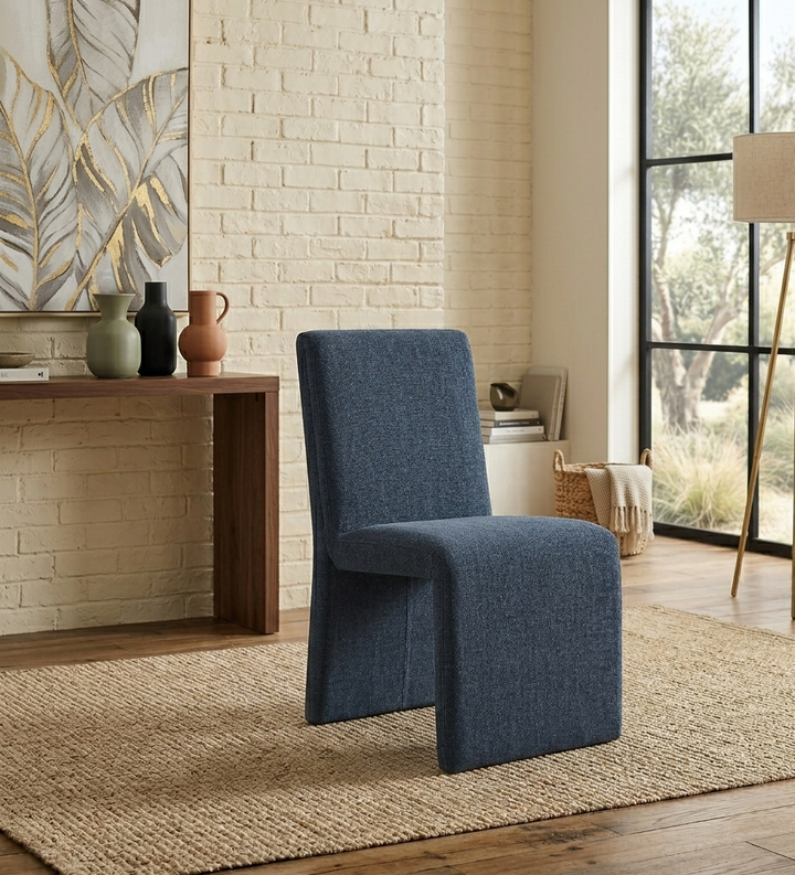 Vik Slipper Dining Chair - Slate Blue Denmark Home