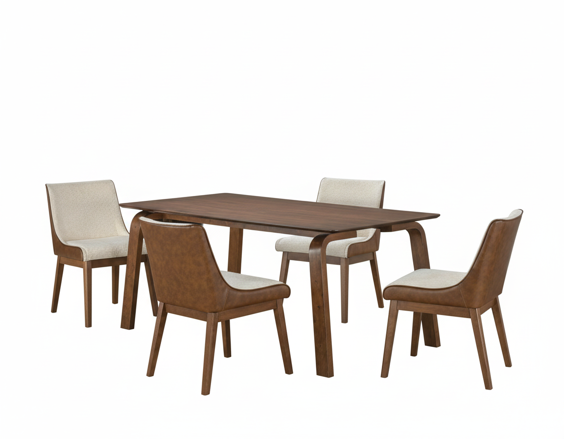 Ardene Rectangular Dining Table – Walnut Finish