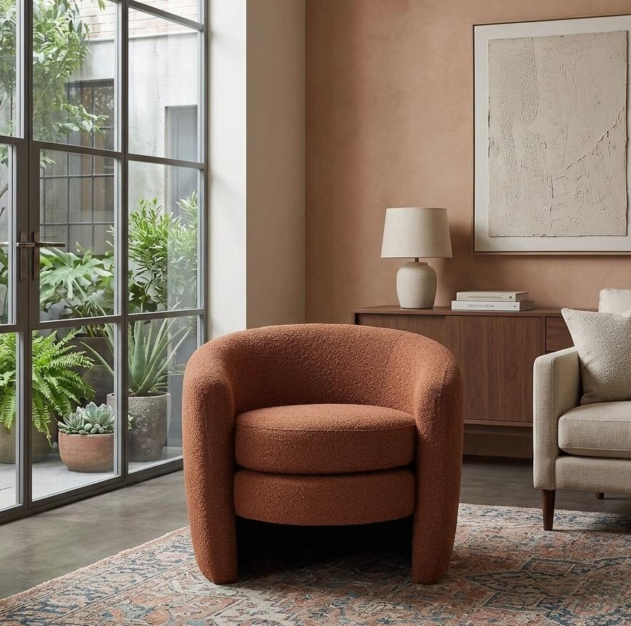 Eisley Accent Chair – Rust