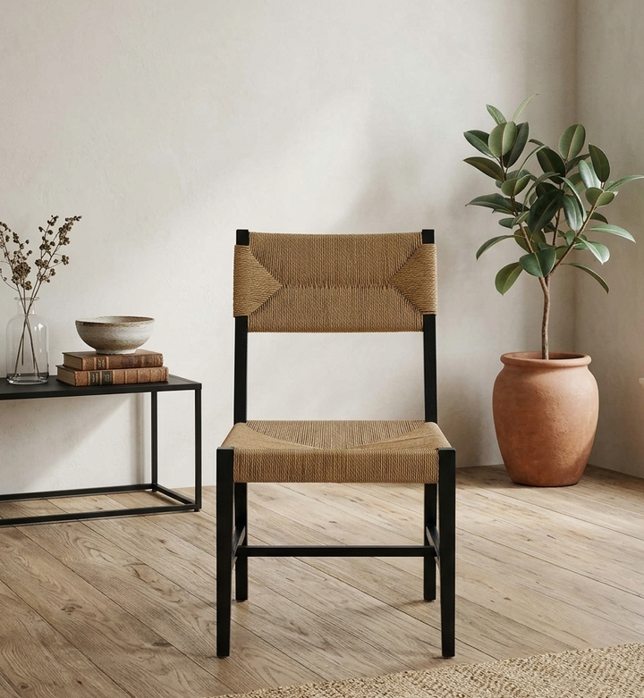 Haverly Dining Side Chair - Black Natural Denmark Home