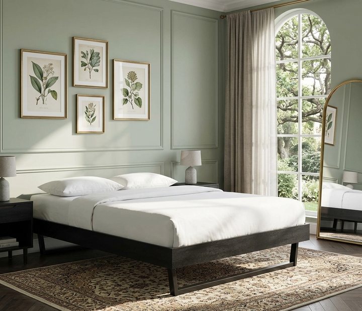 Lovisa Full Platform Bed - Black Denmark Home
