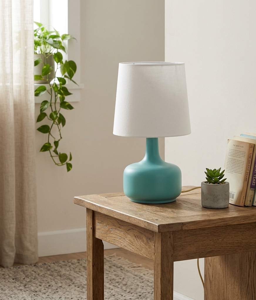 Malmö Table Lamp – Teal Metal Futuristic Design Denmark Home
