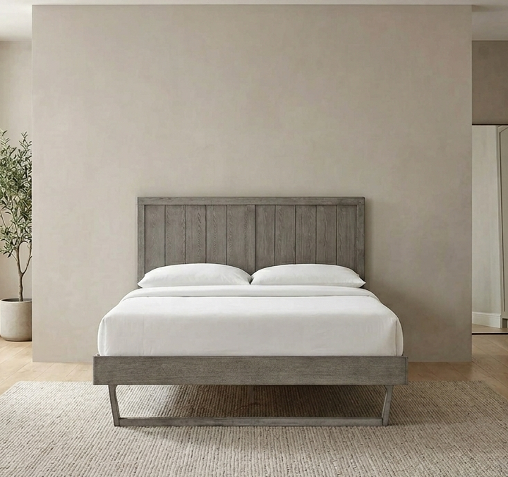 Hale Full Platform Bed – Gray Denmark Home