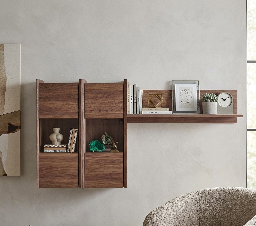 Kant Wall Mounted Shelf - Walnut Denmark Home