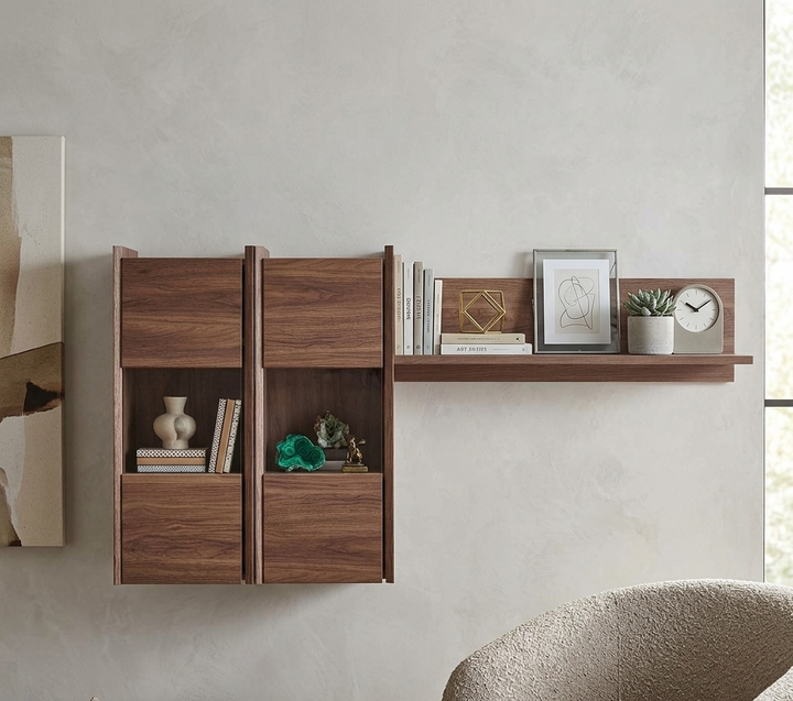 Kant Wall Mounted Shelf - Walnut Denmark Home