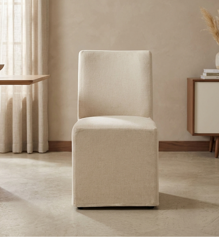 Doux Slipcovered Dining Side Chair - Linen Denmark Home