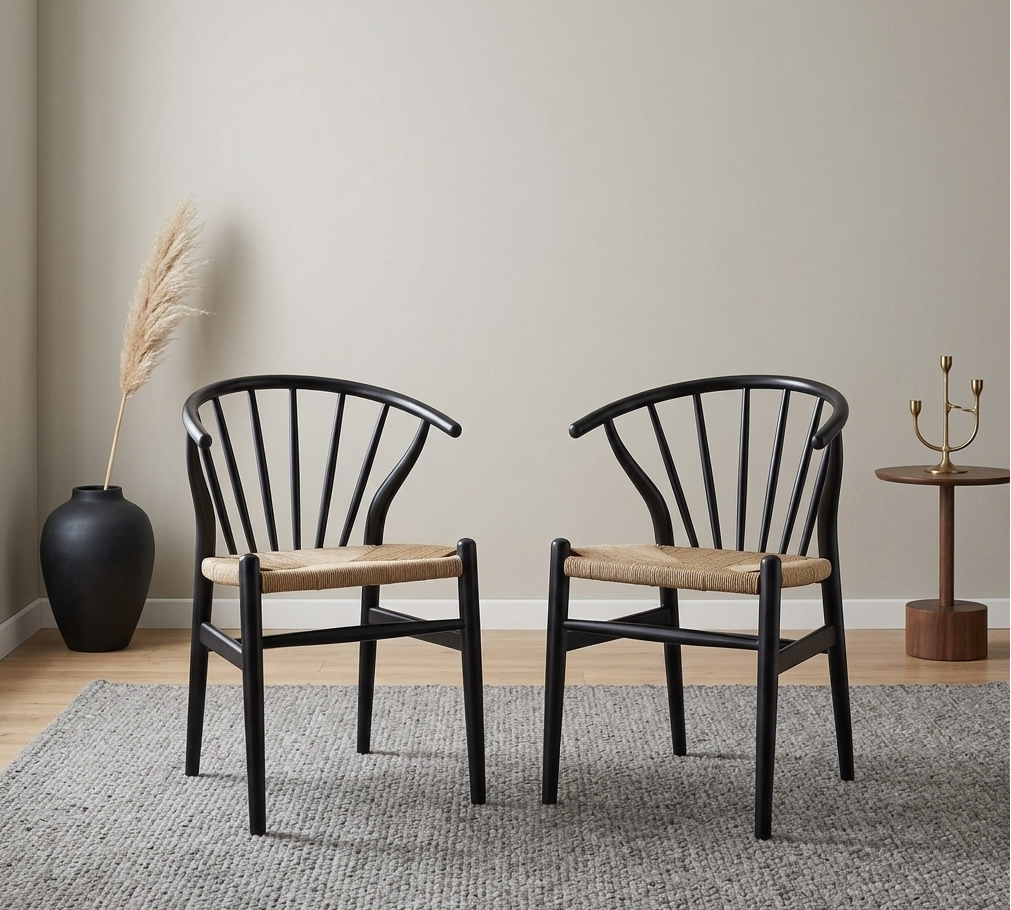 Fyr Dining Chair Set - Black Denmark Home